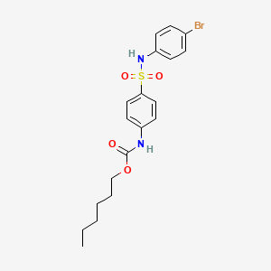 hexyl (4-{[(4-bromophenyl)amino]sulfonyl}phenyl)carbamate