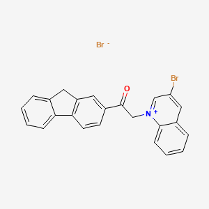 molecular formula C24H17Br2NO B5069497 3-bromo-1-[2-(9H-fluoren-2-yl)-2-oxoethyl]quinolinium bromide 