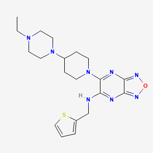 6-[4-(4-ethyl-1-piperazinyl)-1-piperidinyl]-N-(2-thienylmethyl)[1,2,5]oxadiazolo[3,4-b]pyrazin-5-amine