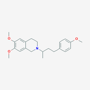 molecular formula C22H29NO3 B5069547 6,7-dimethoxy-2-[3-(4-methoxyphenyl)-1-methylpropyl]-1,2,3,4-tetrahydroisoquinoline 