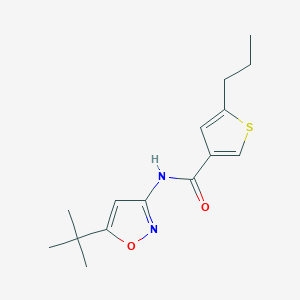 molecular formula C15H20N2O2S B5069574 N-(5-tert-butyl-3-isoxazolyl)-5-propyl-3-thiophenecarboxamide 