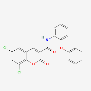 molecular formula C22H13Cl2NO4 B5069647 6,8-dichloro-2-oxo-N-(2-phenoxyphenyl)-2H-chromene-3-carboxamide 