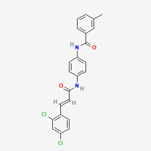 molecular formula C23H18Cl2N2O2 B5069695 N-(4-{[3-(2,4-dichlorophenyl)acryloyl]amino}phenyl)-3-methylbenzamide 