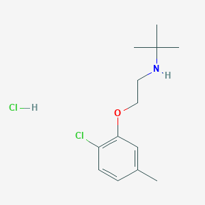 molecular formula C13H21Cl2NO B5069716 N-[2-(2-chloro-5-methylphenoxy)ethyl]-2-methyl-2-propanamine hydrochloride 