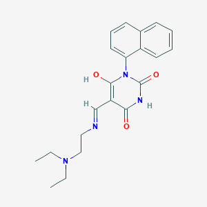 molecular formula C21H24N4O3 B5069719 5-({[2-(diethylamino)ethyl]amino}methylene)-1-(1-naphthyl)-2,4,6(1H,3H,5H)-pyrimidinetrione CAS No. 5306-93-4
