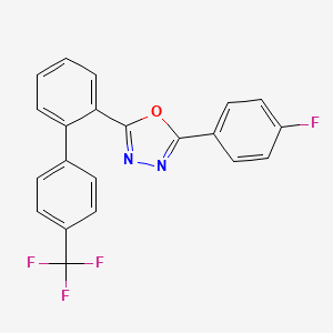 molecular formula C21H12F4N2O B5069748 2-(4-fluorophenyl)-5-[4'-(trifluoromethyl)-2-biphenylyl]-1,3,4-oxadiazole 