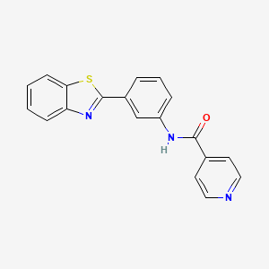 molecular formula C19H13N3OS B5069785 N-[3-(1,3-benzothiazol-2-yl)phenyl]isonicotinamide 