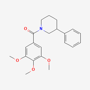 molecular formula C21H25NO4 B5069801 3-phenyl-1-(3,4,5-trimethoxybenzoyl)piperidine 