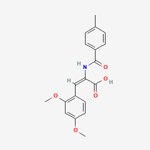 molecular formula C19H19NO5 B5069814 3-(2,4-dimethoxyphenyl)-2-[(4-methylbenzoyl)amino]acrylic acid 