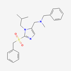 molecular formula C23H29N3O2S B5069826 N-benzyl-1-[2-(benzylsulfonyl)-1-isobutyl-1H-imidazol-5-yl]-N-methylmethanamine 