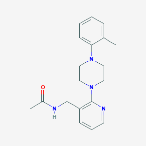 molecular formula C19H24N4O B5069832 N-({2-[4-(2-methylphenyl)-1-piperazinyl]-3-pyridinyl}methyl)acetamide 