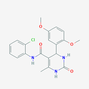 molecular formula C20H20ClN3O4 B5069836 N-(2-chlorophenyl)-4-(2,5-dimethoxyphenyl)-6-methyl-2-oxo-1,2,3,4-tetrahydro-5-pyrimidinecarboxamide 
