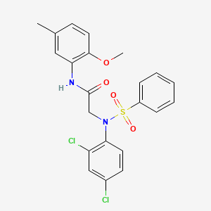 molecular formula C22H20Cl2N2O4S B5069847 N~2~-(2,4-dichlorophenyl)-N~1~-(2-methoxy-5-methylphenyl)-N~2~-(phenylsulfonyl)glycinamide 