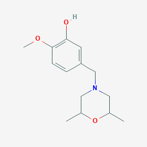 molecular formula C14H21NO3 B5069887 5-[(2,6-dimethyl-4-morpholinyl)methyl]-2-methoxyphenol 