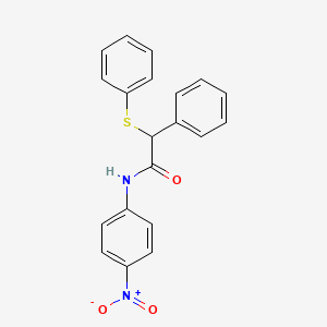 N-(4-nitrophenyl)-2-phenyl-2-(phenylthio)acetamide