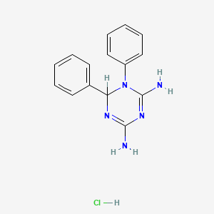 molecular formula C15H16ClN5 B5069897 1,6-diphenyl-1,6-dihydro-1,3,5-triazine-2,4-diamine hydrochloride 
