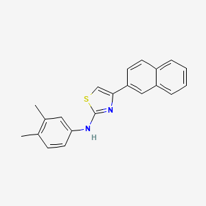 molecular formula C21H18N2S B5069901 N-(3,4-dimethylphenyl)-4-(2-naphthyl)-1,3-thiazol-2-amine 