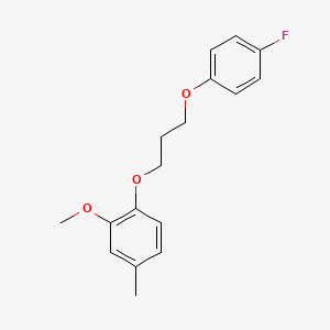 molecular formula C17H19FO3 B5069902 1-[3-(4-fluorophenoxy)propoxy]-2-methoxy-4-methylbenzene 