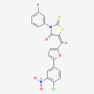 5-{[5-(4-chloro-3-nitrophenyl)-2-furyl]methylene}-3-(3-fluorophenyl)-2-thioxo-1,3-thiazolidin-4-one