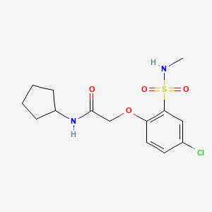molecular formula C14H19ClN2O4S B5069930 2-{4-chloro-2-[(methylamino)sulfonyl]phenoxy}-N-cyclopentylacetamide 