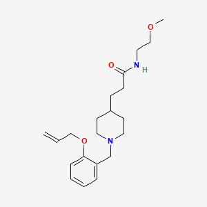 molecular formula C21H32N2O3 B5069972 3-{1-[2-(allyloxy)benzyl]-4-piperidinyl}-N-(2-methoxyethyl)propanamide 