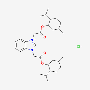 molecular formula C31H47ClN2O4 B5069980 1,3-bis{2-[(2-isopropyl-5-methylcyclohexyl)oxy]-2-oxoethyl}-1H-3,1-benzimidazol-3-ium chloride 