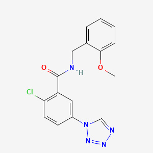 2-chloro-N-(2-methoxybenzyl)-5-(1H-tetrazol-1-yl)benzamide