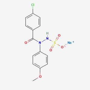 sodium 2-(4-chlorobenzoyl)-2-(4-methoxyphenyl)hydrazinesulfonate