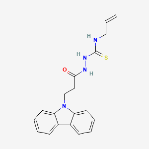 molecular formula C19H20N4OS B5070007 N-allyl-2-[3-(9H-carbazol-9-yl)propanoyl]hydrazinecarbothioamide 