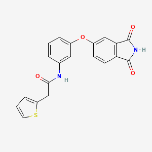 molecular formula C20H14N2O4S B5070030 N-{3-[(1,3-dioxo-2,3-dihydro-1H-isoindol-5-yl)oxy]phenyl}-2-(2-thienyl)acetamide 