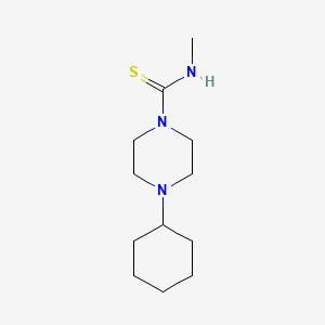 molecular formula C12H23N3S B5070039 4-cyclohexyl-N-methyl-1-piperazinecarbothioamide 