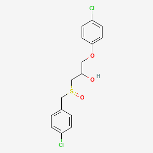 molecular formula C16H16Cl2O3S B5070060 1-[(4-chlorobenzyl)sulfinyl]-3-(4-chlorophenoxy)-2-propanol 
