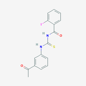 molecular formula C16H13IN2O2S B5070102 N-{[(3-acetylphenyl)amino]carbonothioyl}-2-iodobenzamide 