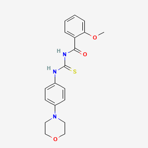 2-methoxy-N-({[4-(4-morpholinyl)phenyl]amino}carbonothioyl)benzamide
