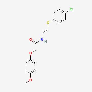 N-{2-[(4-chlorophenyl)thio]ethyl}-2-(4-methoxyphenoxy)acetamide