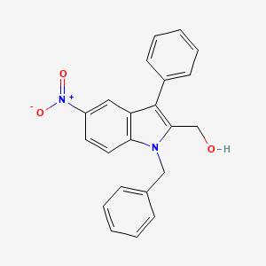 molecular formula C22H18N2O3 B5070137 (1-benzyl-5-nitro-3-phenyl-1H-indol-2-yl)methanol 