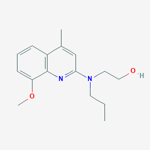 molecular formula C16H22N2O2 B5070144 2-[(8-methoxy-4-methyl-2-quinolinyl)(propyl)amino]ethanol 
