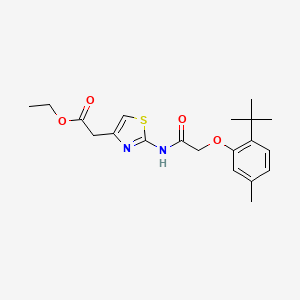 ethyl (2-{[(2-tert-butyl-5-methylphenoxy)acetyl]amino}-1,3-thiazol-4-yl)acetate