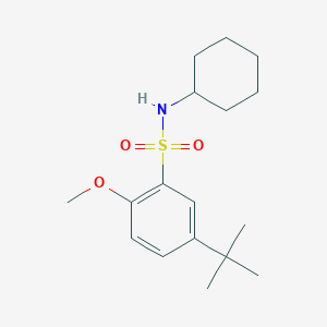 molecular formula C17H27NO3S B5070162 5-tert-butyl-N-cyclohexyl-2-methoxybenzenesulfonamide 
