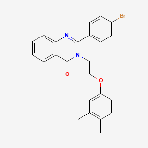 molecular formula C24H21BrN2O2 B5070187 2-(4-bromophenyl)-3-[2-(3,4-dimethylphenoxy)ethyl]-4(3H)-quinazolinone 