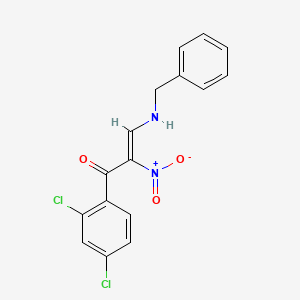 molecular formula C16H12Cl2N2O3 B5070192 3-(benzylamino)-1-(2,4-dichlorophenyl)-2-nitro-2-propen-1-one 