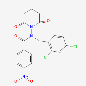 molecular formula C19H15Cl2N3O5 B5070206 N-(2,4-dichlorobenzyl)-N-(2,6-dioxo-1-piperidinyl)-4-nitrobenzamide 
