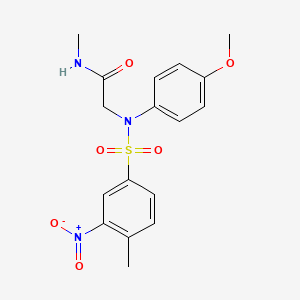 molecular formula C17H19N3O6S B5070215 N~2~-(4-methoxyphenyl)-N~1~-methyl-N~2~-[(4-methyl-3-nitrophenyl)sulfonyl]glycinamide 