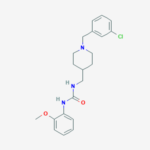 molecular formula C21H26ClN3O2 B5070222 N-{[1-(3-chlorobenzyl)-4-piperidinyl]methyl}-N'-(2-methoxyphenyl)urea 