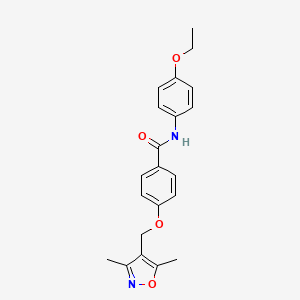 molecular formula C21H22N2O4 B5070242 4-[(3,5-dimethyl-4-isoxazolyl)methoxy]-N-(4-ethoxyphenyl)benzamide 
