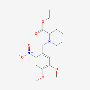 molecular formula C17H24N2O6 B5070275 ethyl 1-(4,5-dimethoxy-2-nitrobenzyl)-2-piperidinecarboxylate 