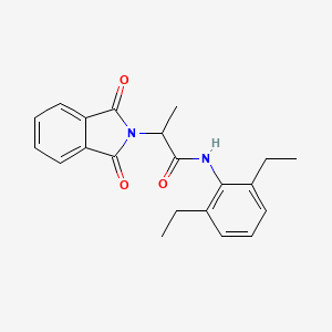 molecular formula C21H22N2O3 B5070280 N-(2,6-diethylphenyl)-2-(1,3-dioxo-1,3-dihydro-2H-isoindol-2-yl)propanamide 