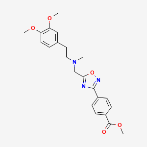 molecular formula C22H25N3O5 B5070296 methyl 4-(5-{[[2-(3,4-dimethoxyphenyl)ethyl](methyl)amino]methyl}-1,2,4-oxadiazol-3-yl)benzoate 