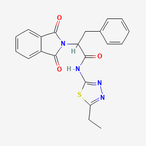 molecular formula C21H18N4O3S B5070309 2-(1,3-dioxo-1,3-dihydro-2H-isoindol-2-yl)-N-(5-ethyl-1,3,4-thiadiazol-2-yl)-3-phenylpropanamide 