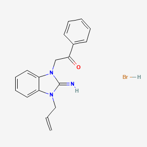 molecular formula C18H18BrN3O B5070310 2-(3-allyl-2-imino-2,3-dihydro-1H-benzimidazol-1-yl)-1-phenylethanone hydrobromide 